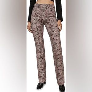 Reformation Snake Print Denim